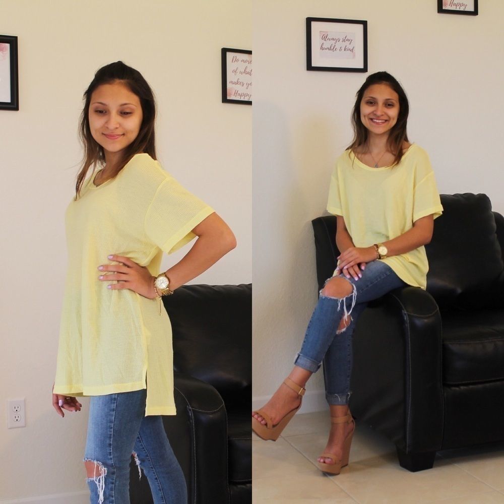 Basic Waffle Knit Top
